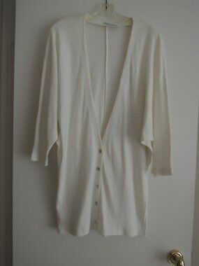 Ladies Sweater One Size Fits Most Dolman Sleeve Longer Length Lightweight Cotton